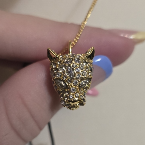 Alexis Bittar Striking Gold Panther Pendant Necklace - Picture 6 of 7